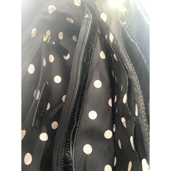 ANNE KLEIN Black Cocodrile Faux FLeather Tote Handbag Shoulder Strap New /no Tag - Picture 14 of 14